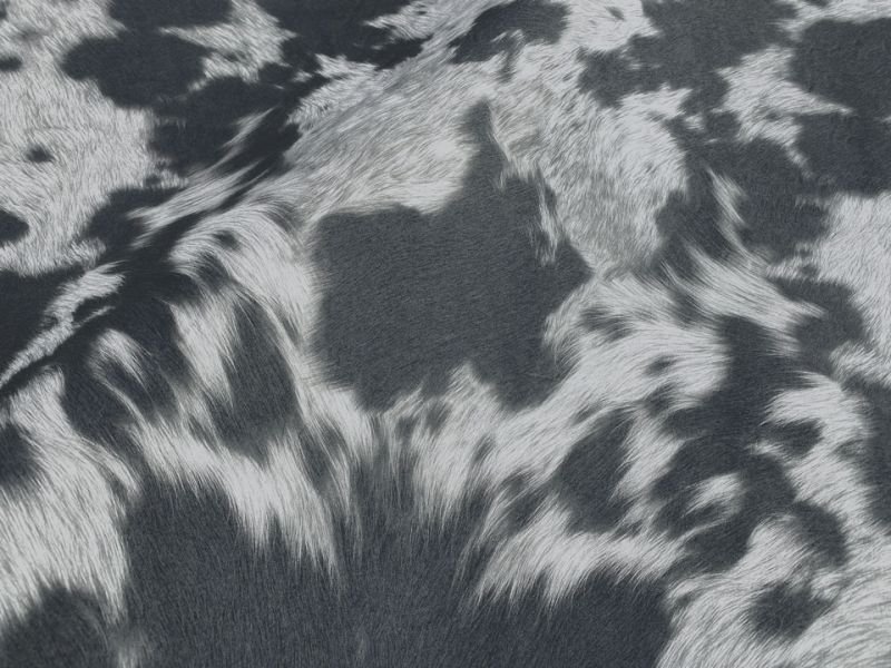 画像3: 合皮レザー生地【毛皮調 グレー】 (3)