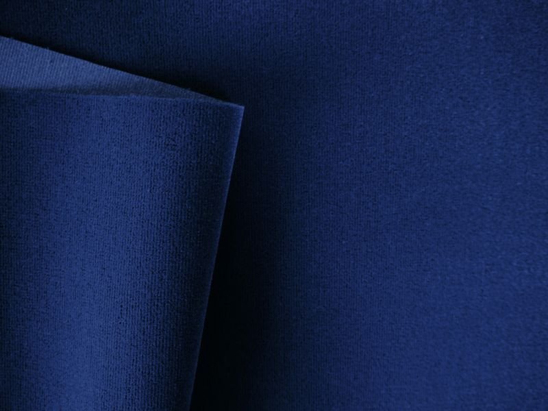 画像4: インテリア 厚手 ベロア生地【難燃 ブルー】 (4)