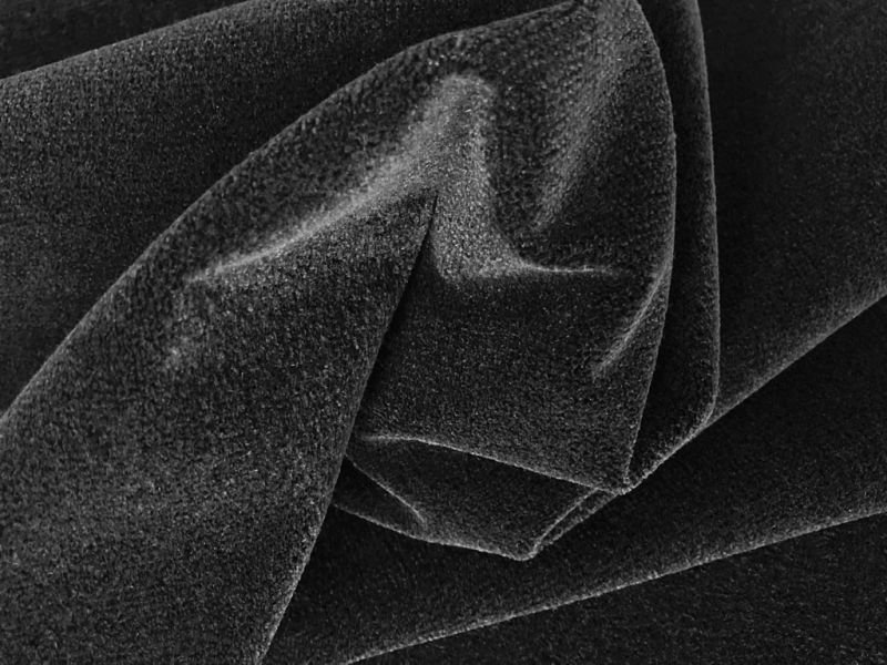 画像4: 【135×60cm】インテリア ベロア モケット生地 厚手 【難燃 黒】 (4)