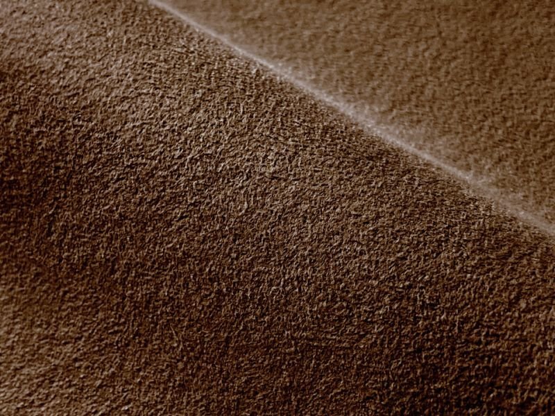 画像2: ラムース スエード調生地【難燃 茶】 (2)