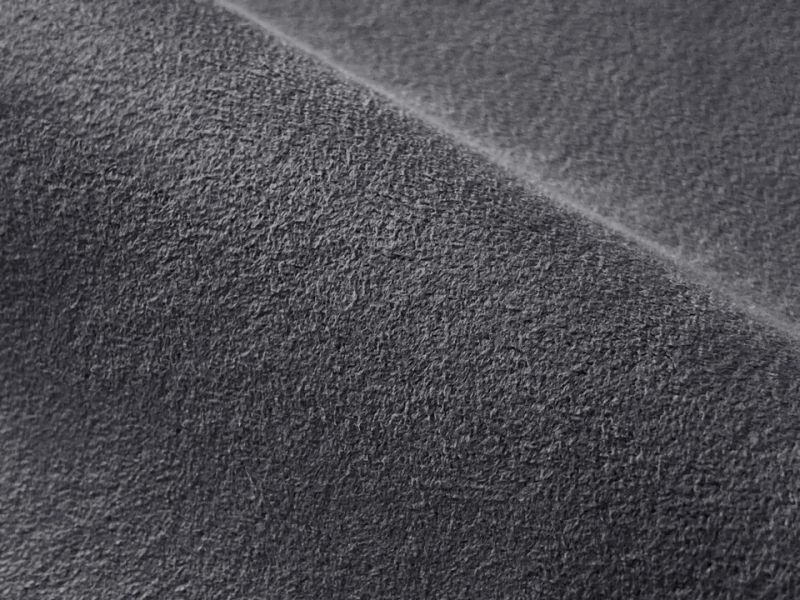 画像2: ラムース スエード調生地【難燃 グレーブラック】 (2)