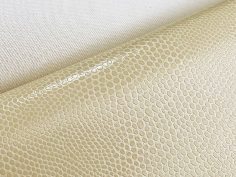 画像3: 【特価】トカゲ革 合皮レザー生地 エンボス【リザード ベージュ】 ※廃番予定※ (3)