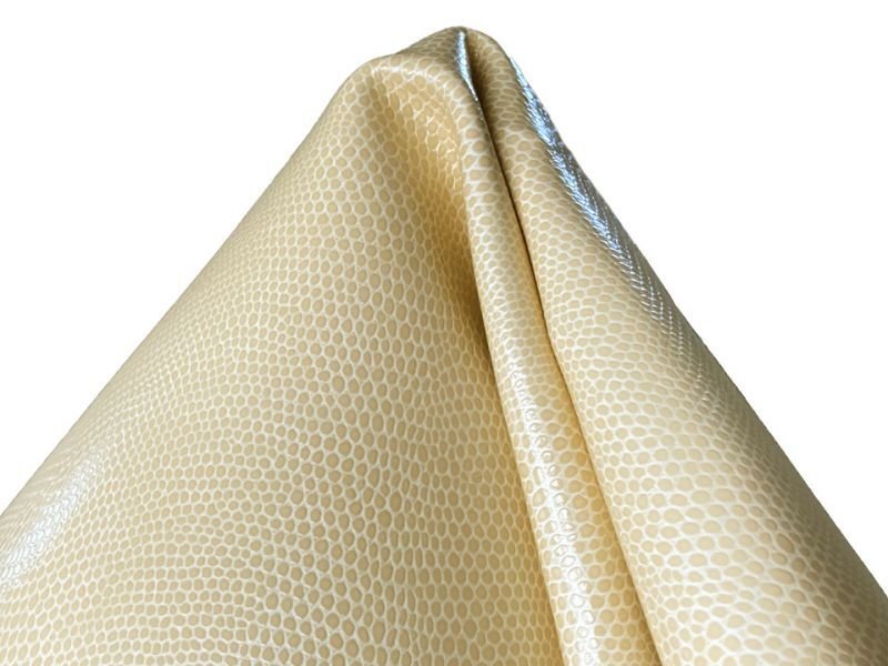 画像6: 【特価】トカゲ革 合皮レザー生地 エンボス【リザード ベージュ】 ※廃番予定※ (6)