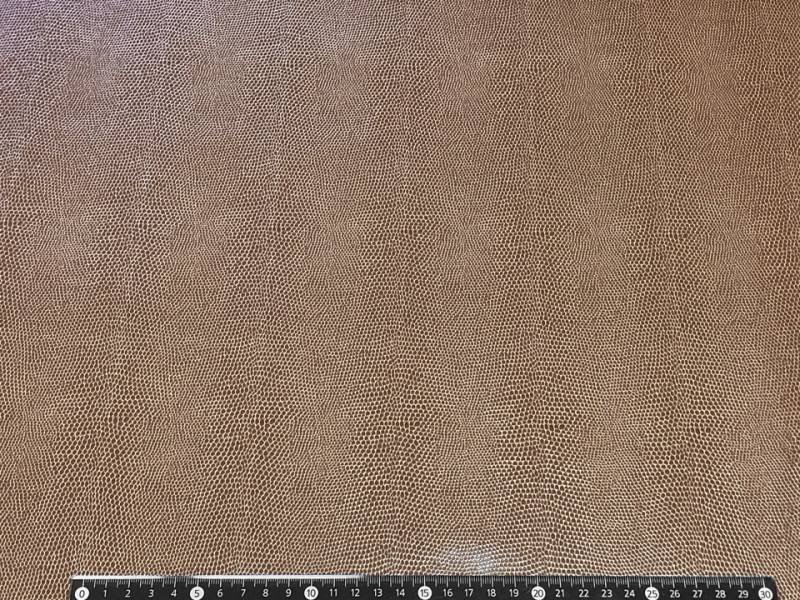 画像8: 【特価】トカゲ革 合皮レザー生地 エンボス【リザード 茶色】 ※廃番予定※ (8)