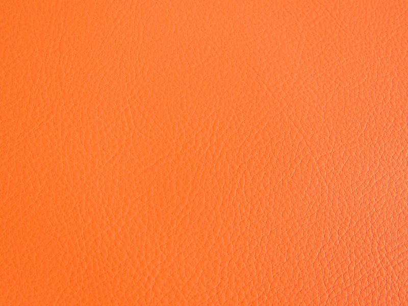 画像2: カラフル 合皮レザー生地【難燃  オレンジ】 (2)