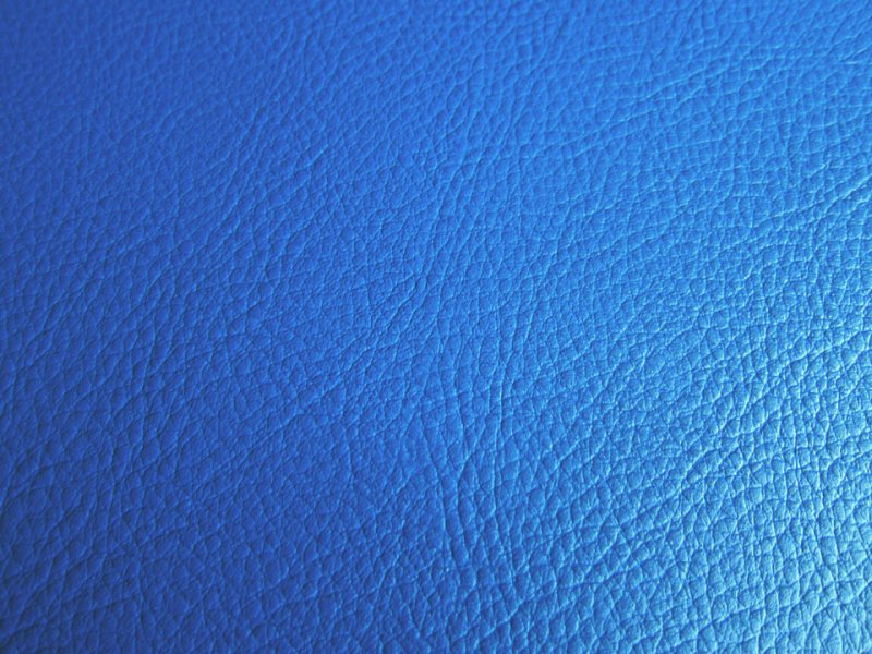 画像2: カラフル 合皮レザー生地【難燃  明るい青】 (2)