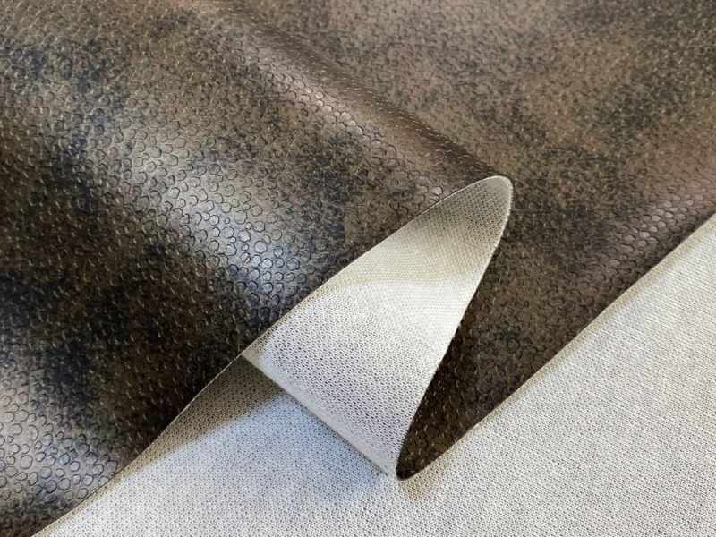 画像4: 合皮レザー生地 エンボス 難燃【和風メタリック ダーク】 (4)