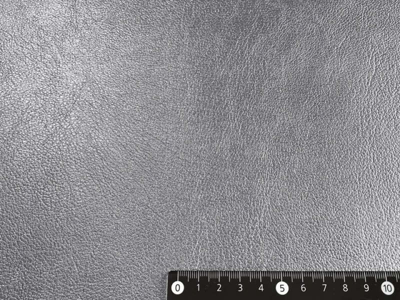 画像6: 合皮レザー生地 メタリック 金属光沢調 難燃【メタシルバー】 (6)
