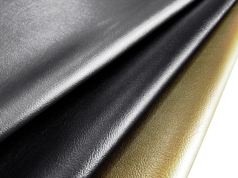 画像8: 合皮レザー生地 メタリック 金属光沢調 難燃【メタイエロー】 (8)