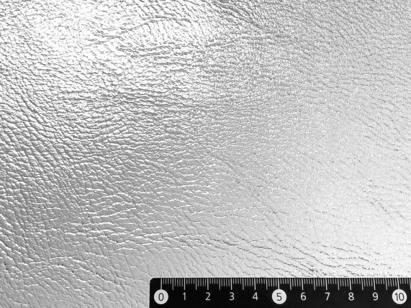 画像5: 【限定品】箔加工 合皮レザー生地 メタリックラメ 【シボ 銀色・シルバー】 (5)