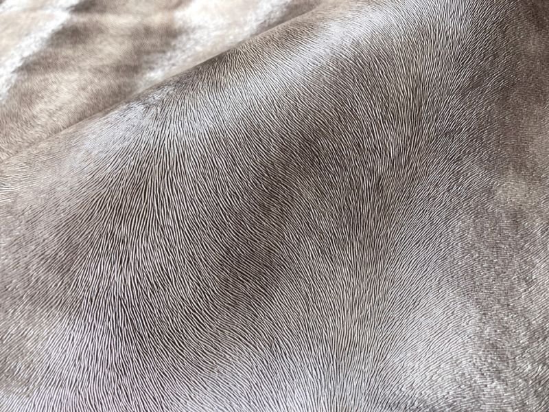 画像2: 合皮レザー生地 エンボス【ミンク 毛皮調 サファイア】 (2)