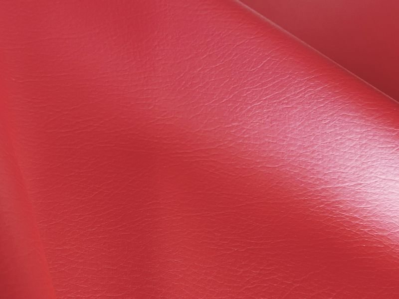 画像2: 【122×100cmカット生地】※難あり※バイク・ジェットスキー用 合皮レザー生地 無地 難燃 伸縮【耐候性 赤】 (2)