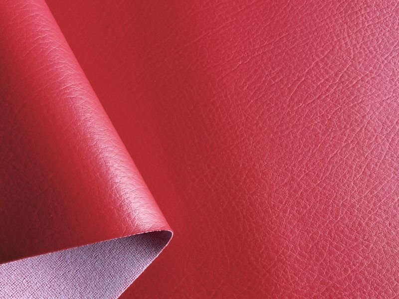 画像3: 【122×100cmカット生地】※難あり※バイク・ジェットスキー用 合皮レザー生地 無地 難燃 伸縮【耐候性 赤】 (3)