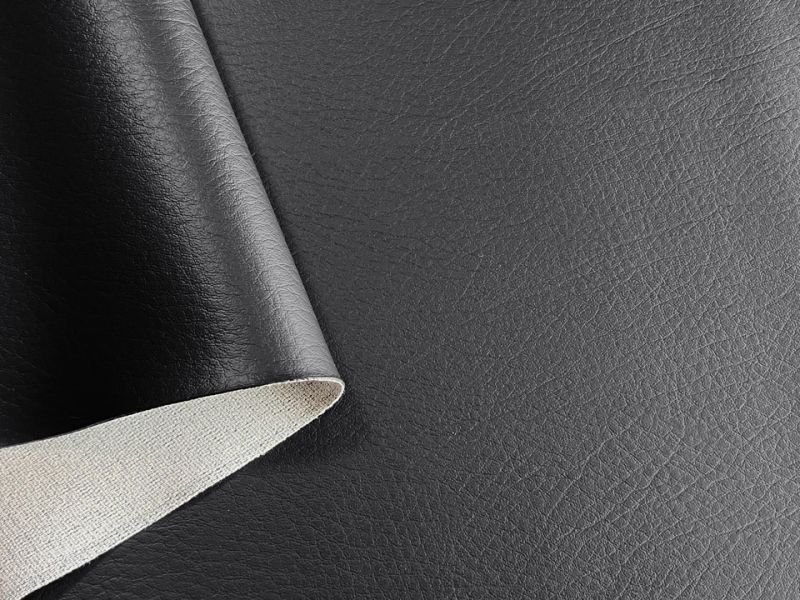 画像3: 【122×80cmカット生地】※難あり※バイク・ジェットスキー用 合皮レザー生地 無地 難燃 伸縮【耐候性 黒】 (3)