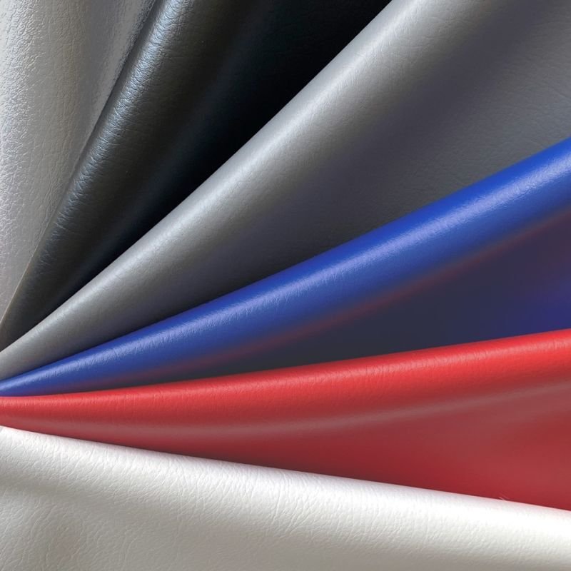 画像11: [巾60] バイク・ジェットスキー用 合皮レザー生地 無地 難燃 伸縮【耐候性 青】 (11)