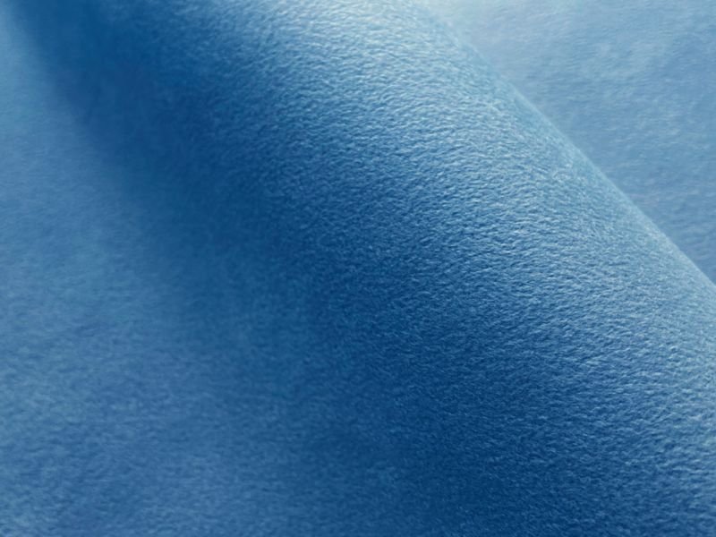画像2: 難燃性 スエード生地 やや薄手【ブルー】 (2)