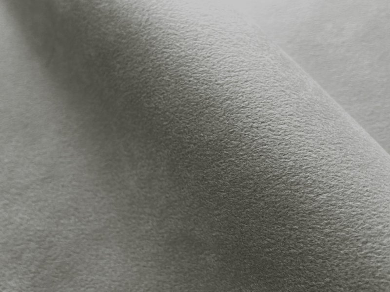 画像2: [135×100cm/送料無料メール便] ※難あり※難燃性 スエード生地 やや薄手【グレー】 (2)