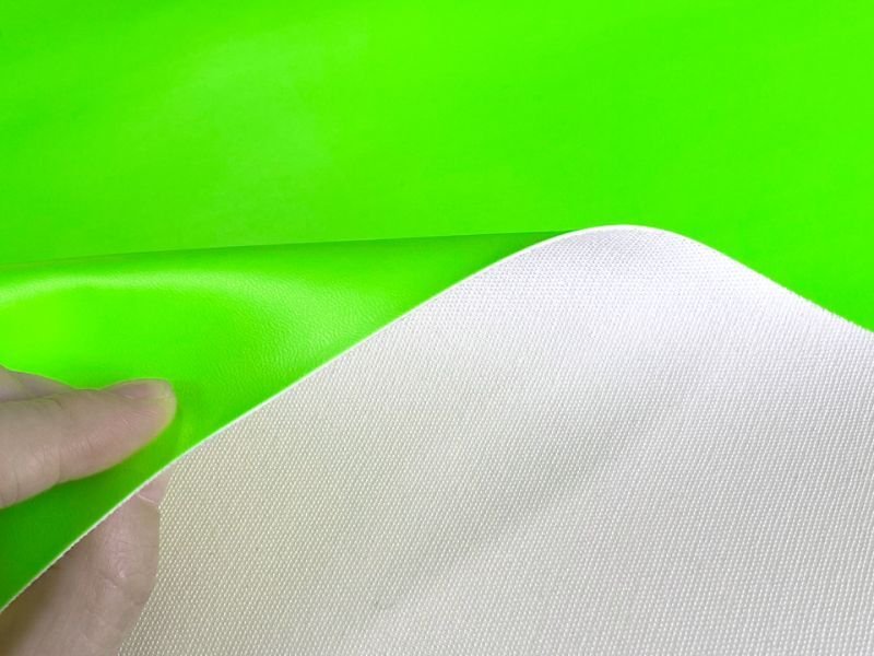 画像6: 合皮レザー生地【鮮やかな蛍光グリーン】 (6)