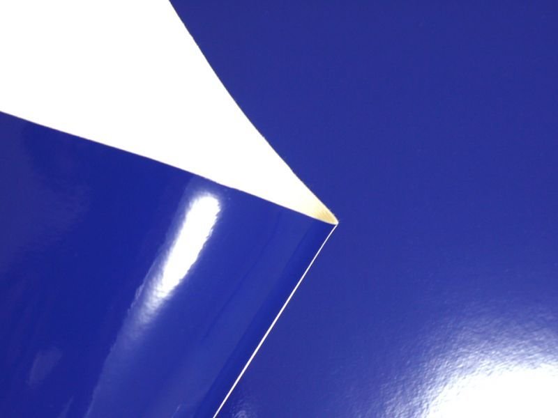 画像2: 合皮レザー生地 エナメル【紺】 (2)