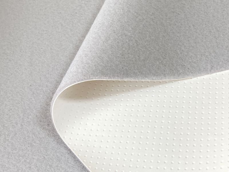 画像3: 合皮レザー生地【ドットパンチング 難燃 白】 (3)