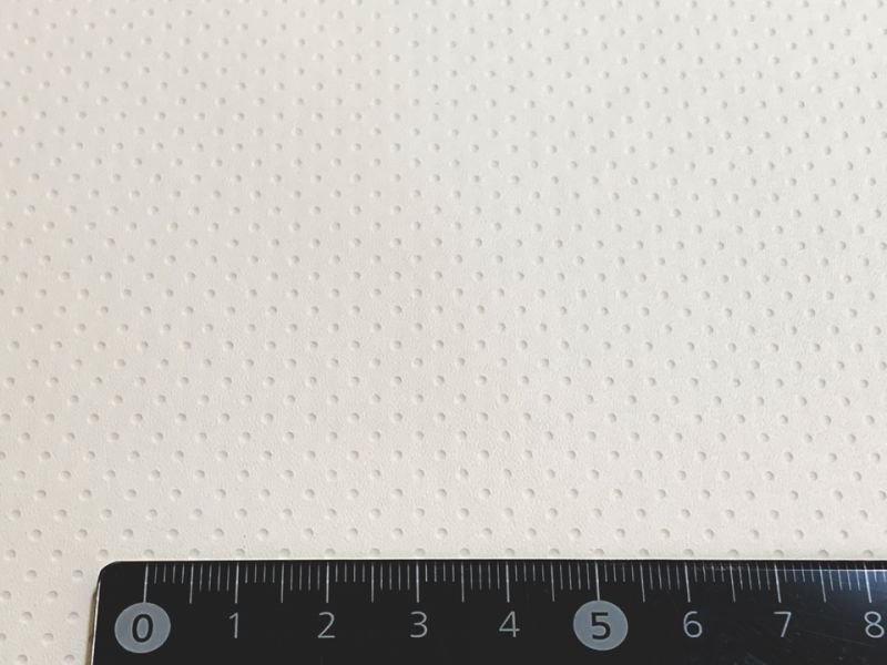 画像4: 合皮レザー生地【ドットパンチング 難燃 白】 (4)