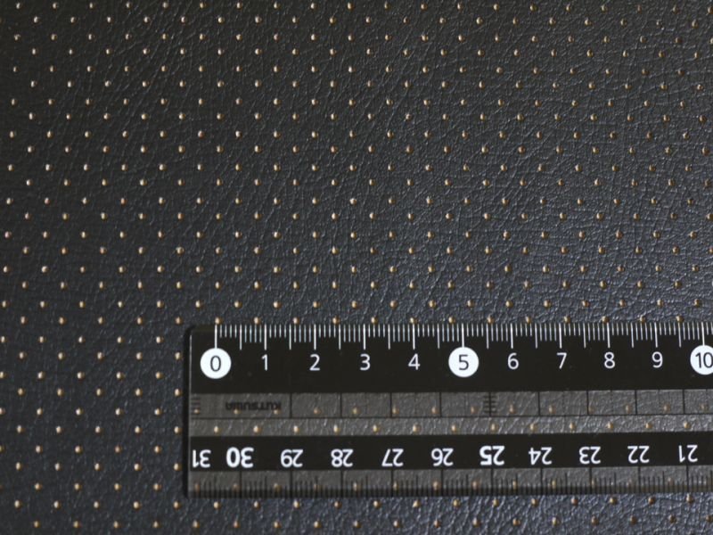 画像5: 合皮レザー生地【パンチング 穴あき 難燃 広幅 黒】 (5)