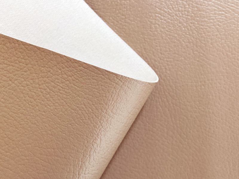 画像3: 貼るレザー（接着シール）合皮生地【難燃 広幅 濃ベージュ】 (3)