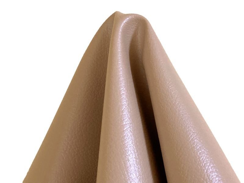 画像4: 貼るレザー（接着シール）合皮生地【難燃 広幅 濃ベージュ】 (4)