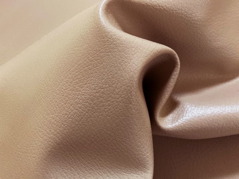 画像5: 貼るレザー（接着シール）合皮生地【難燃 広幅 濃ベージュ】 (5)