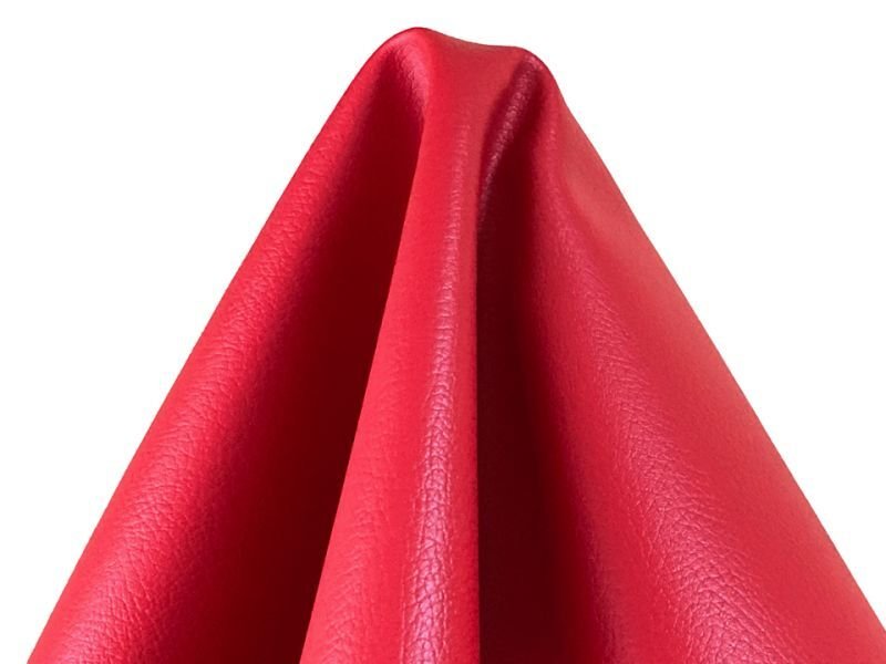 画像4: 貼るレザー（接着シール）合皮生地【難燃 広幅 赤】 (4)