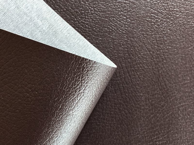 画像3: 合皮レザー生地【難燃 広幅 こげ茶】 (3)