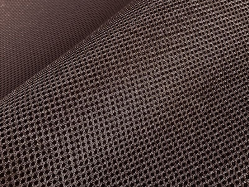 画像3: 【145×50cm単位】ダブルラッセル メッシュ ソフト 3層構造 生地【こげ茶】 (3)