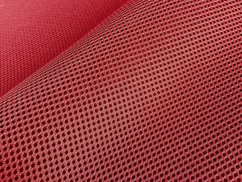 画像3: 【145×50cm単位】ダブルラッセル メッシュ ソフト 3層構造 生地【赤】 (3)