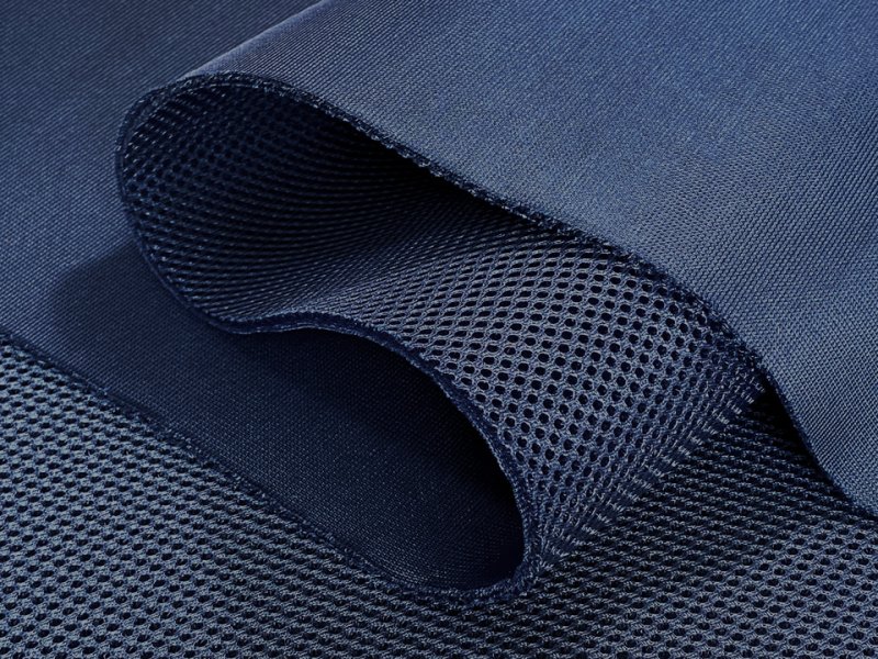 画像5: 【145×50cm単位】ダブルラッセル メッシュ ソフト 3層構造 生地【紺】 (5)