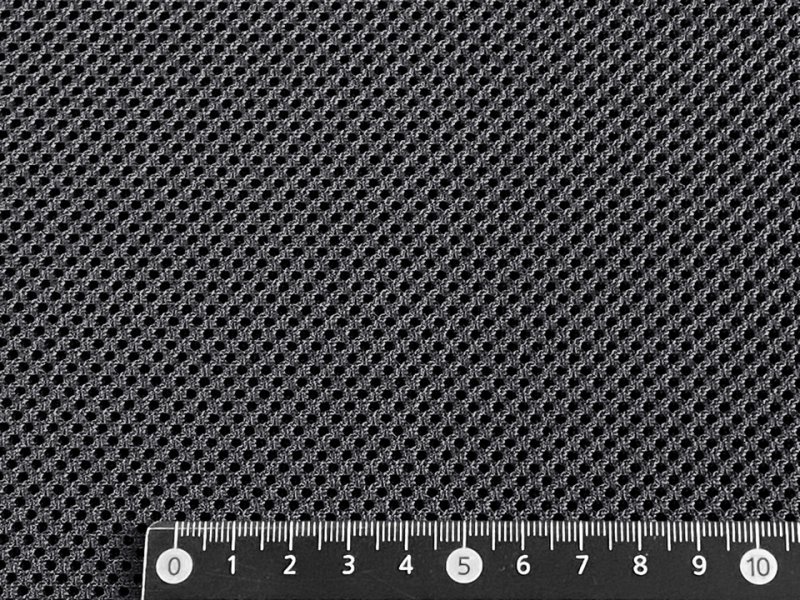 画像5: 【145×50cm単位】ダブルラッセル メッシュ ソフト 3層構造 生地【黒】 (5)