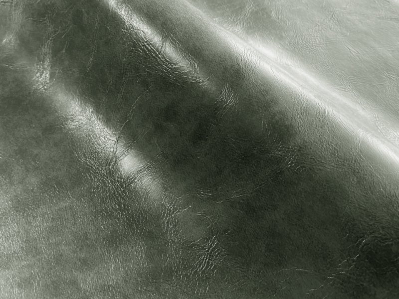 画像2: 合皮レザー生地 難燃【レトロ調 グリーン】 (2)