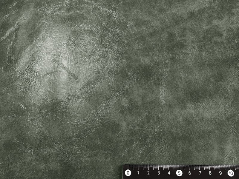 画像5: 合皮レザー生地 難燃【レトロ調 グリーン】 (5)