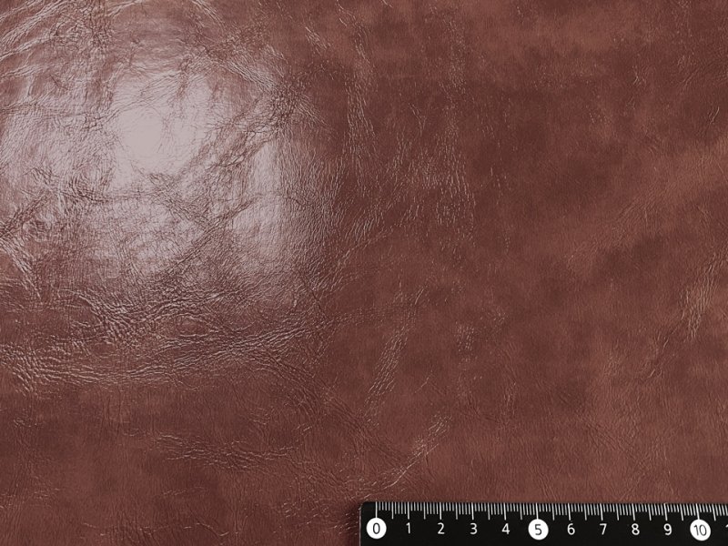 画像5: 合皮レザー生地 難燃【レトロ調 茶】 (5)