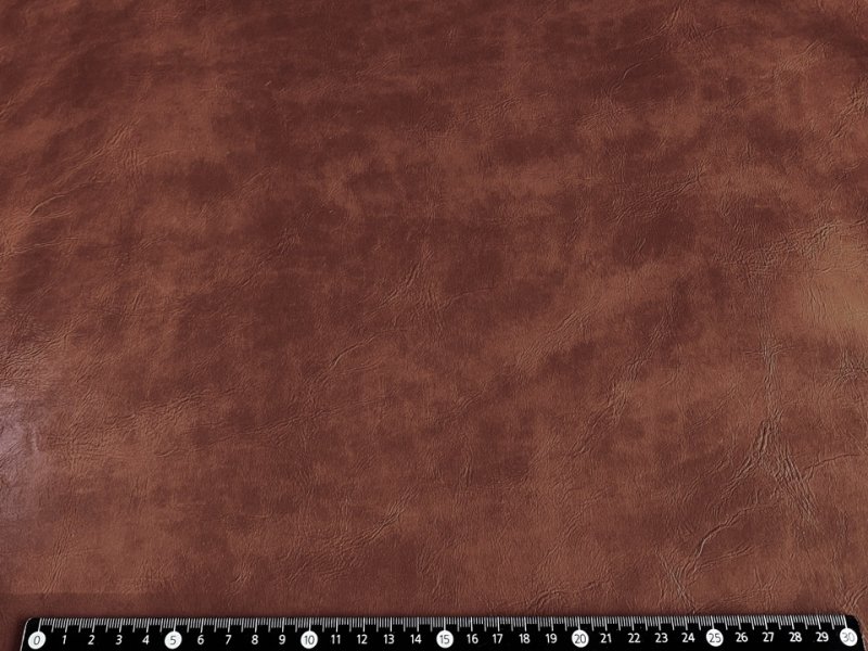 画像6: 合皮レザー生地 難燃【レトロ調 茶】 (6)