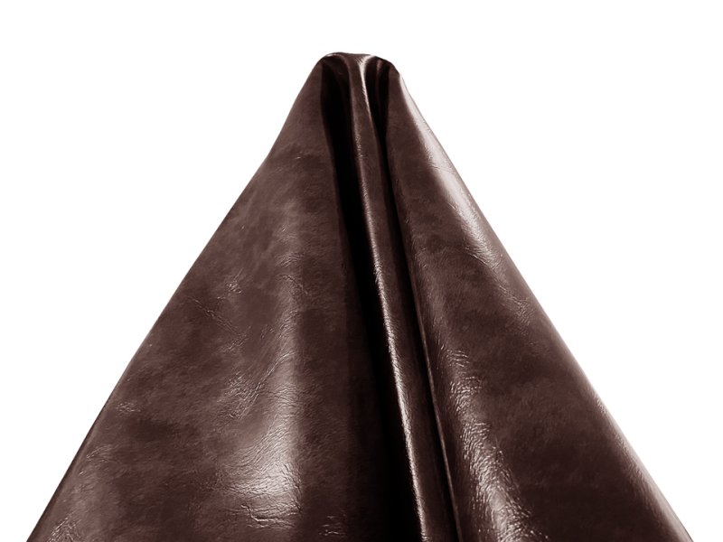 画像4: 合皮レザー生地 難燃【レトロ調 こげ茶】 (4)