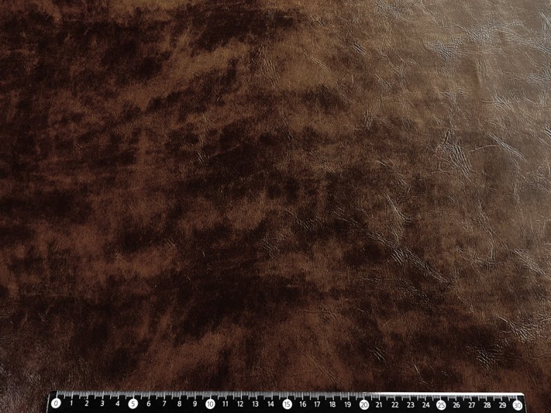 画像6: 合皮レザー生地 難燃【レトロ調 こげ茶】 (6)