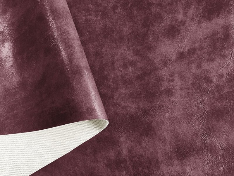 画像3: 合皮レザー生地 難燃【レトロ調 ペールワイン】 (3)