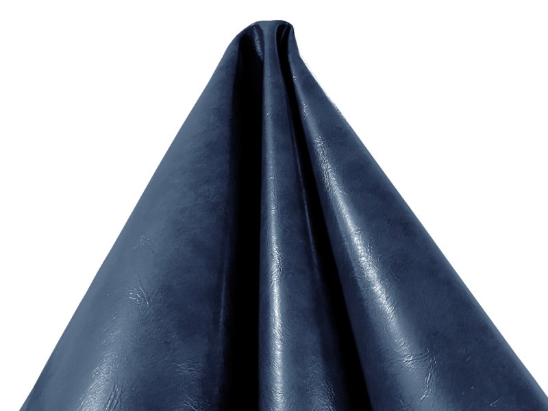 画像4: 合皮レザー生地 難燃【レトロ調 ブルー】 (4)