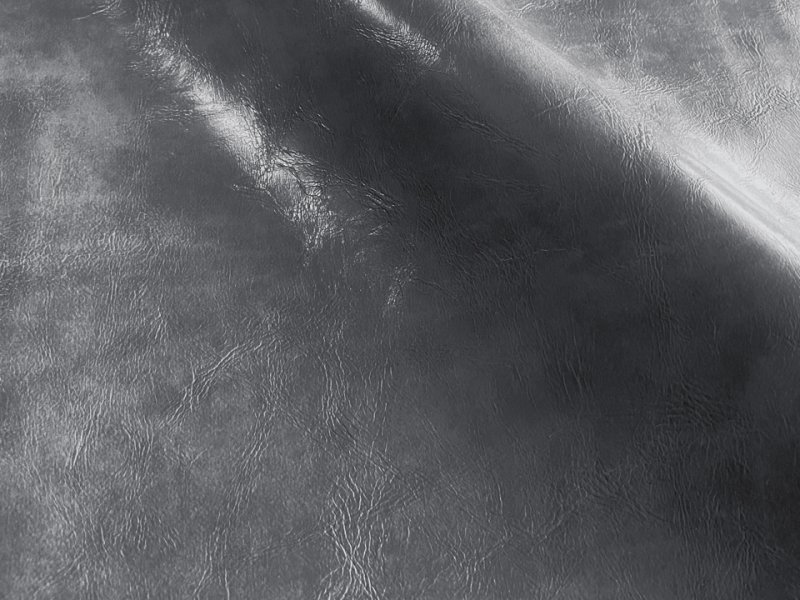 画像2: 合皮レザー生地 難燃【レトロ調 グレー】 (2)