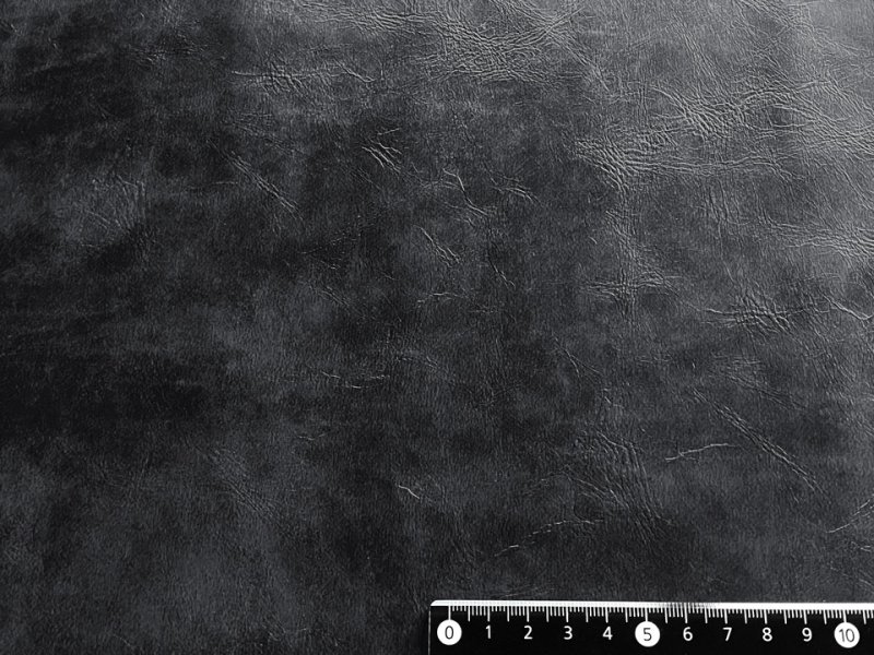 画像5: 合皮レザー生地 難燃【レトロ調 グレーブラック】 (5)