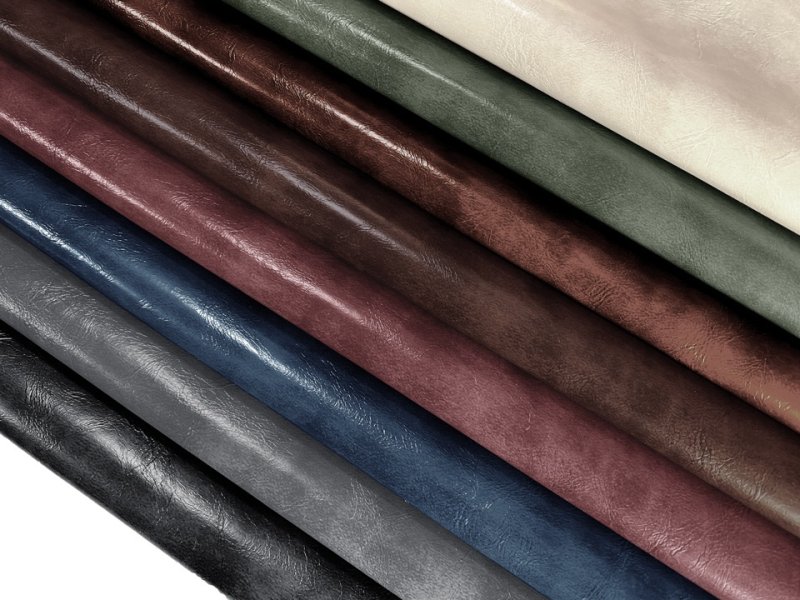 画像9: 合皮レザー生地 難燃【レトロ調 グリーン】 (9)