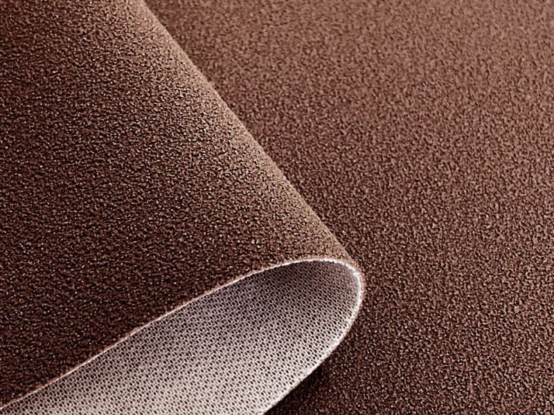 画像4: ざらざら滑りにくい！ 合皮レザー生地 難燃【ざらざらブラウン】 (4)