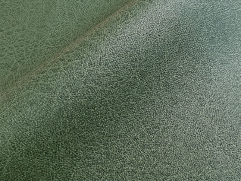画像2: 合皮レザー生地 伸縮性【難燃 シボ大風 ダークグリーン】 (2)