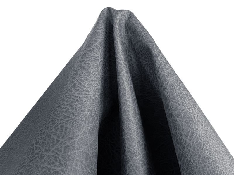画像4: 合皮レザー生地 伸縮性【難燃 シボ大風 グレー】 (4)