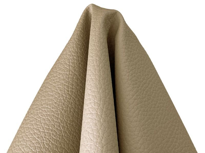 画像4: 合皮レザー生地 難燃 広幅【ソフト シボ大 濃ベージュ】 (4)